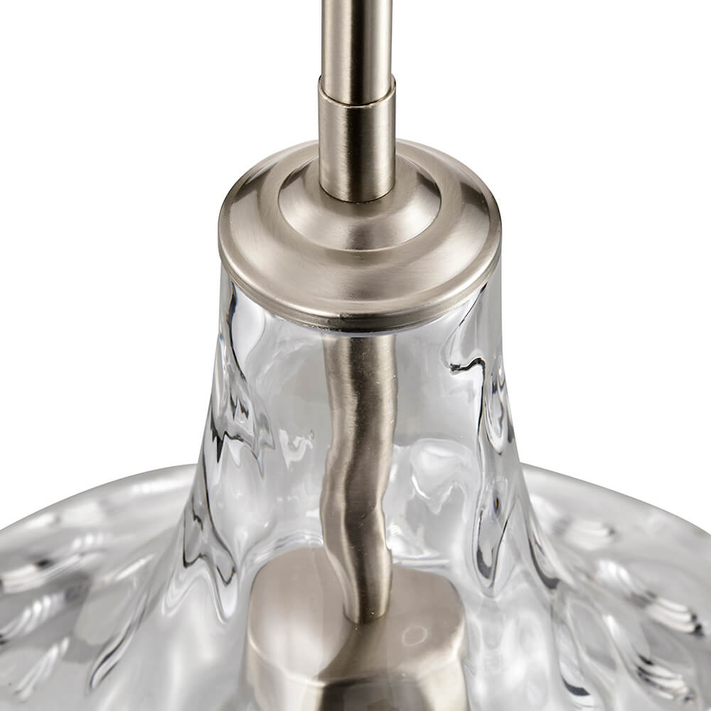 Sophia Satin Nickel Finish Textured Glass Pendant Chandelier FD-2842-QZE