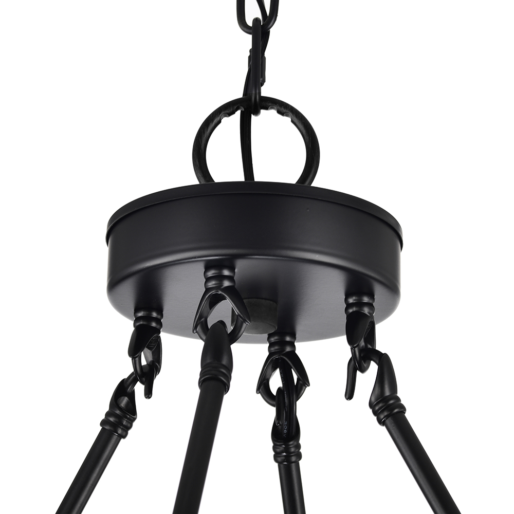 Eva 12-light Antique Black and Light Brass Finish Wheel Chandelier