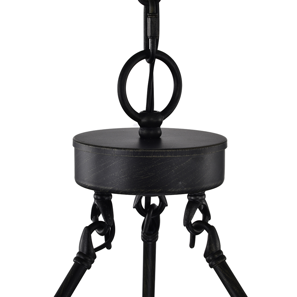 Eva 18-light Antique Black Metal Round Chandelier FD-5695-DZQ