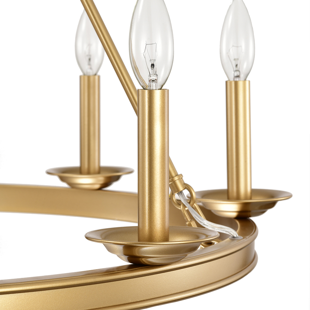 Eva 8-Light Metal Round Chandelier FD-7598-XTB