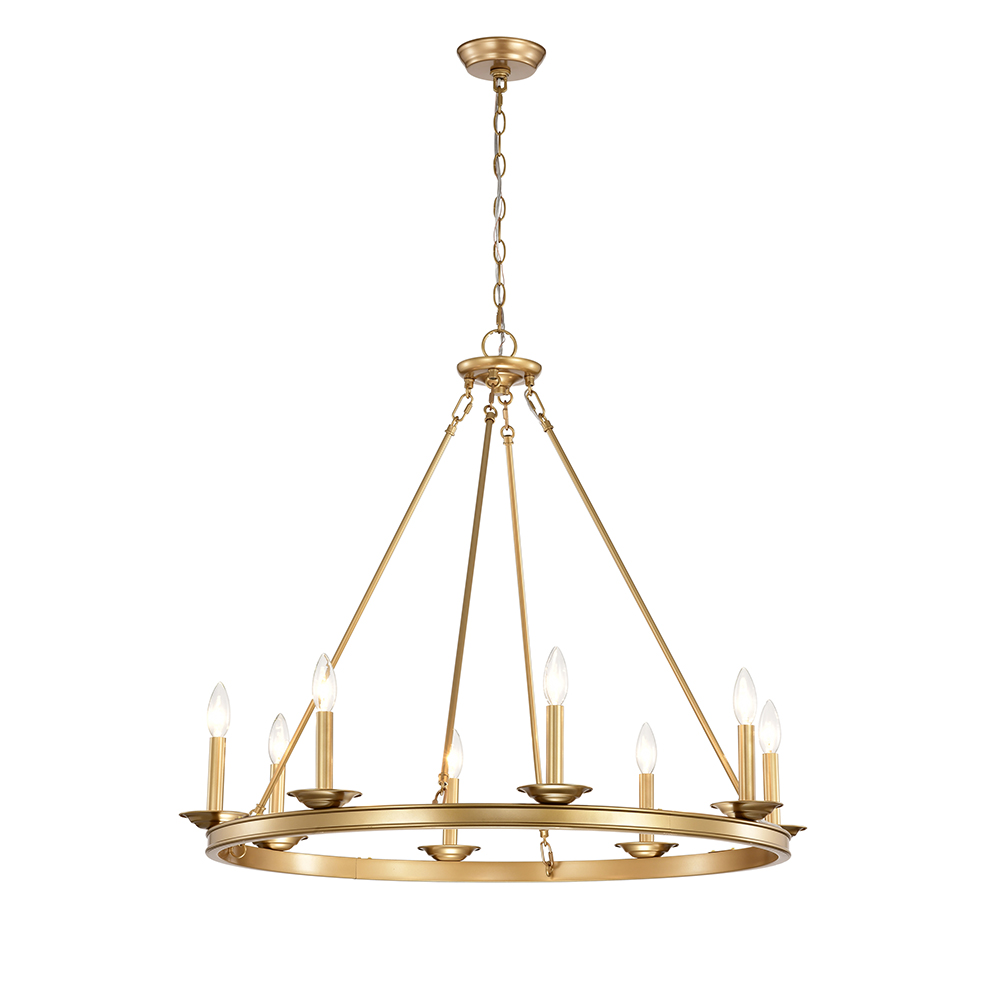 Eva 8-Light Metal Round Chandelier FD-7598-XTB