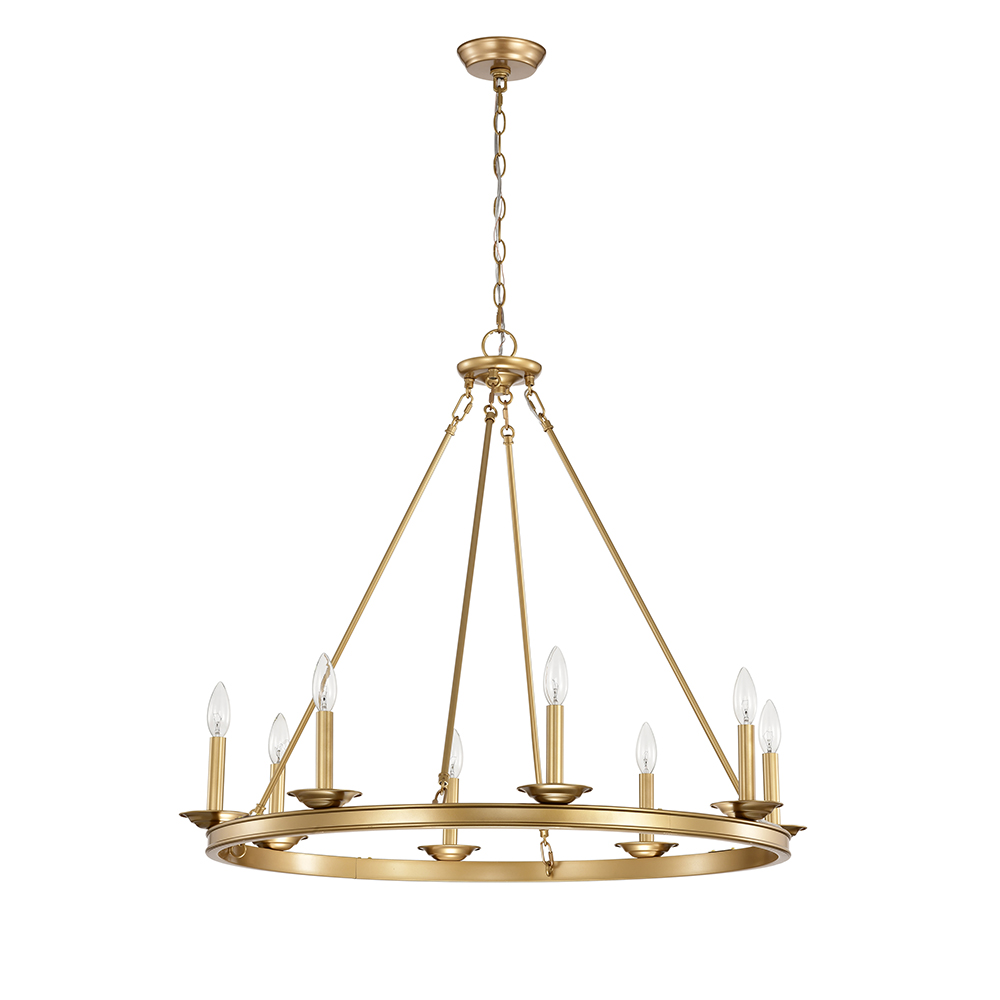 Eva 8-Light Metal Round Chandelier FD-7598-XTB