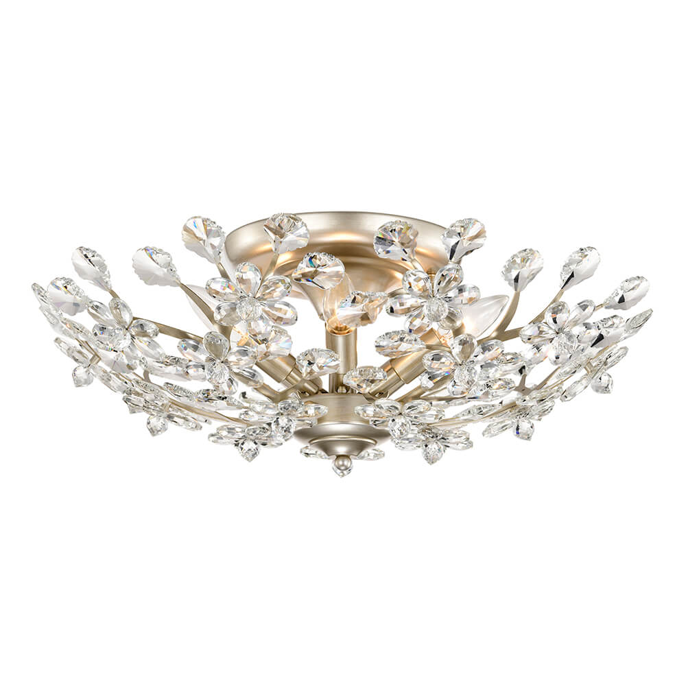 Isabel 5-light Crystal Glass Flowers Blooms Flush Mount FD-7774-NUD