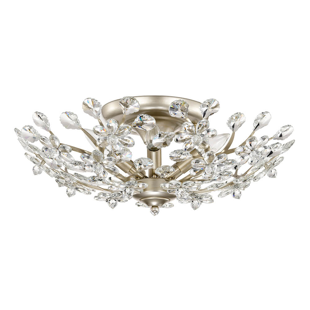 Isabel 5-light Crystal Glass Flowers Blooms Flush Mount FD-7774-NUD