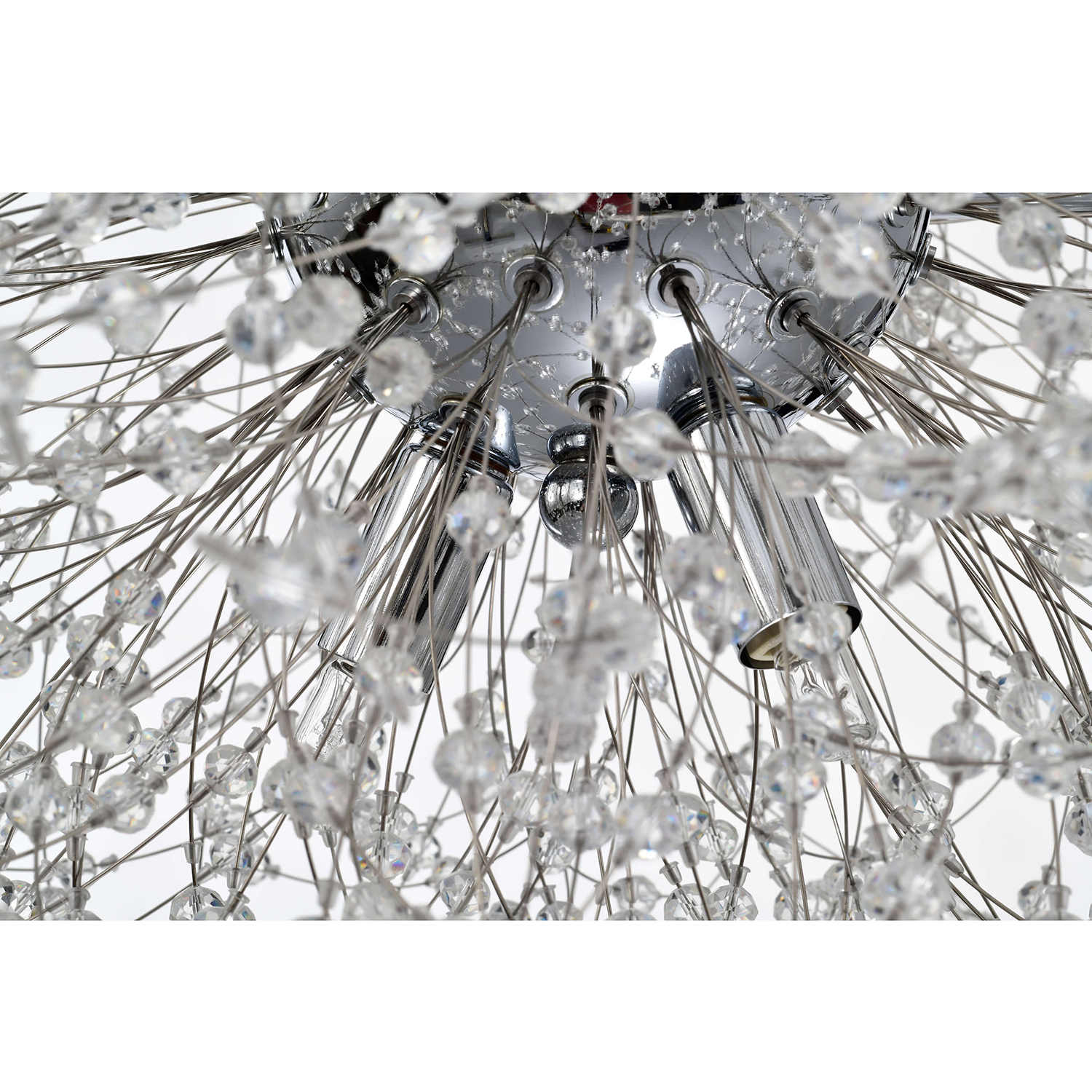 Liria 8-Light Chrome Clear Beads Firework Pendant Chandelier LJ-0240-KYM