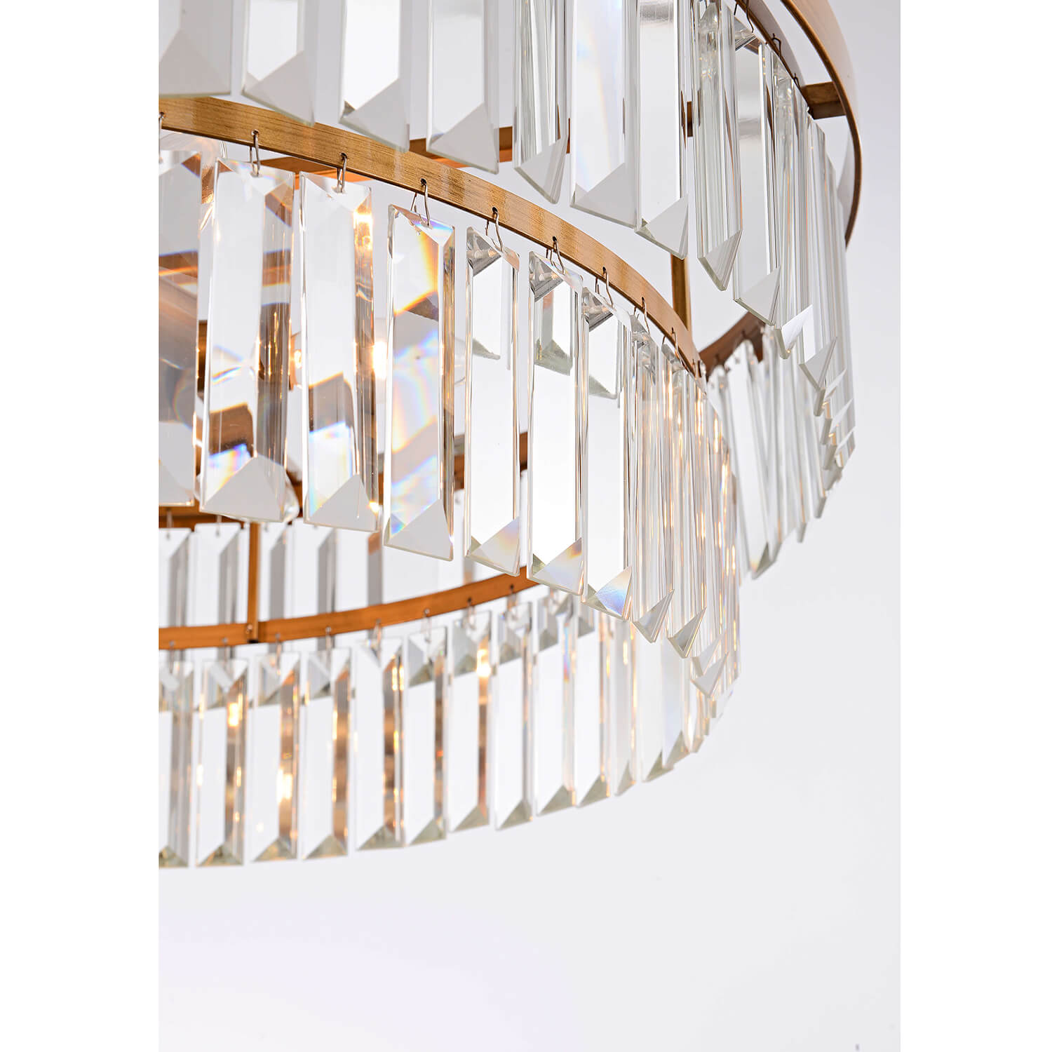 Clarisa 6-light Glam Crystal Glass Prism Drum Tiered Chandelier LJ-0464-JYR