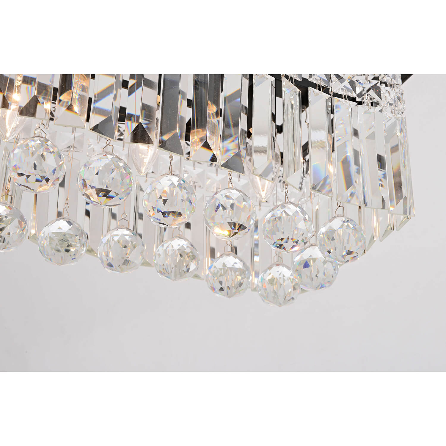 Gisela 8-light Antique Black Rectangle Crystal Chandelier LJ-1321-EBC