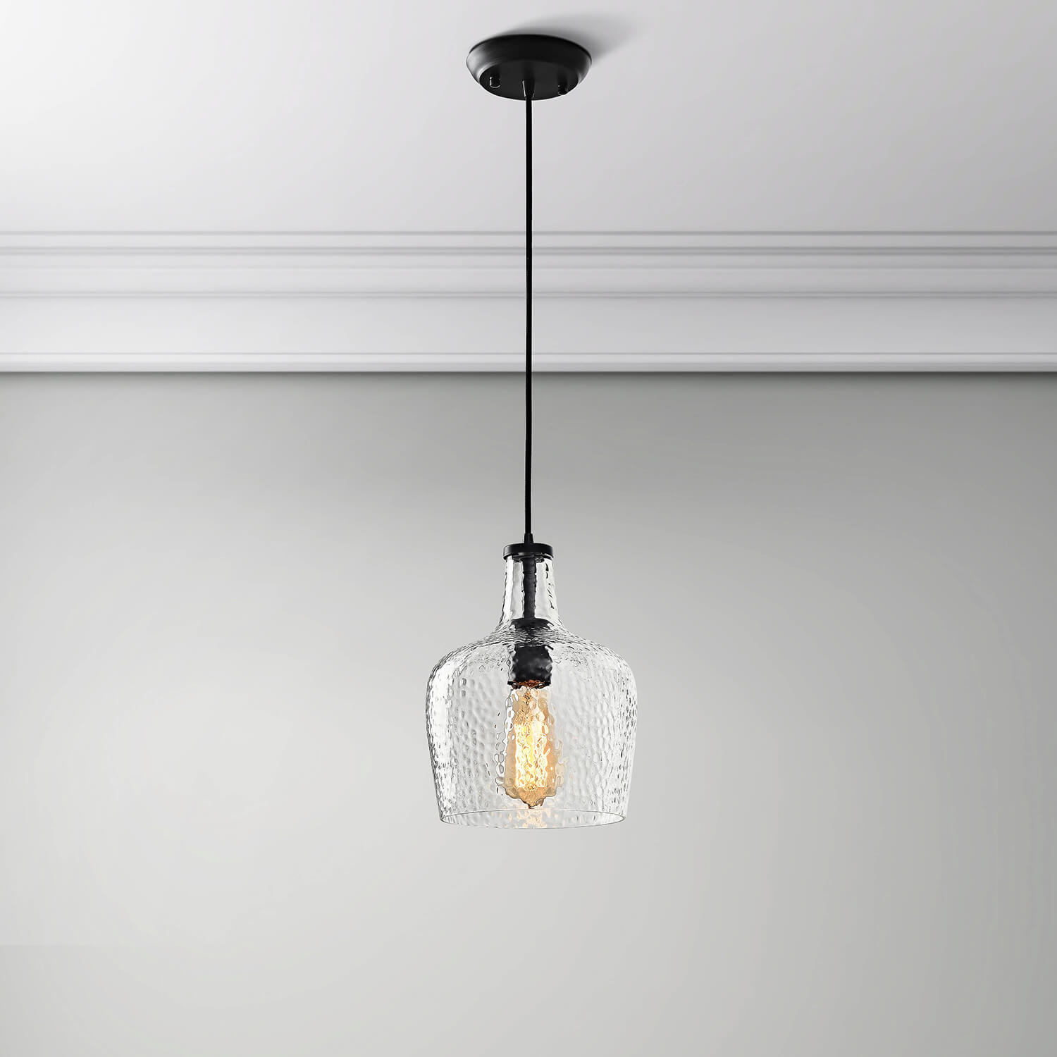 Belinda Antique Black Mouth-blown Large Glass Pendant Chandelier LJ-2938-PFT