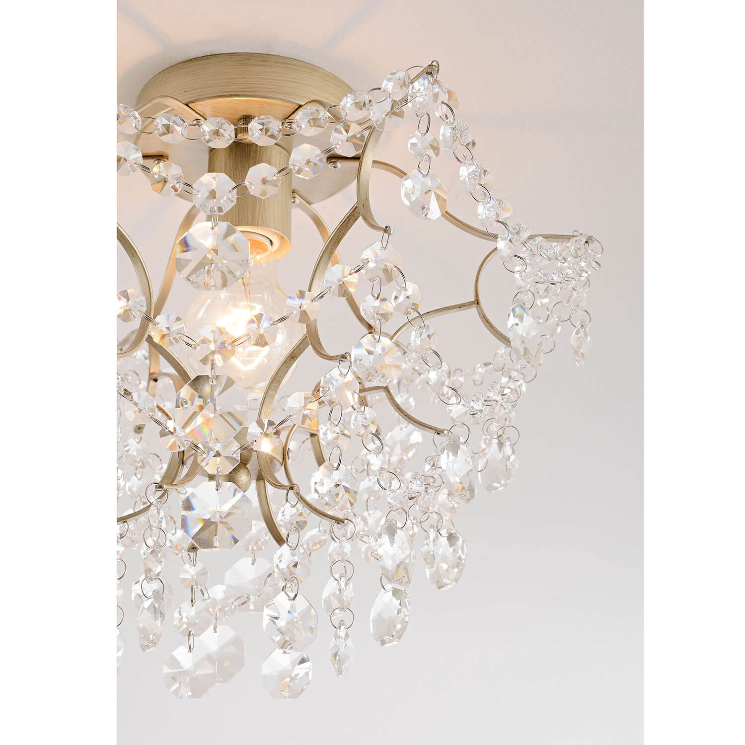 Dalia Single Light Mini Crystal Flush Mount LJ-3305-HKA