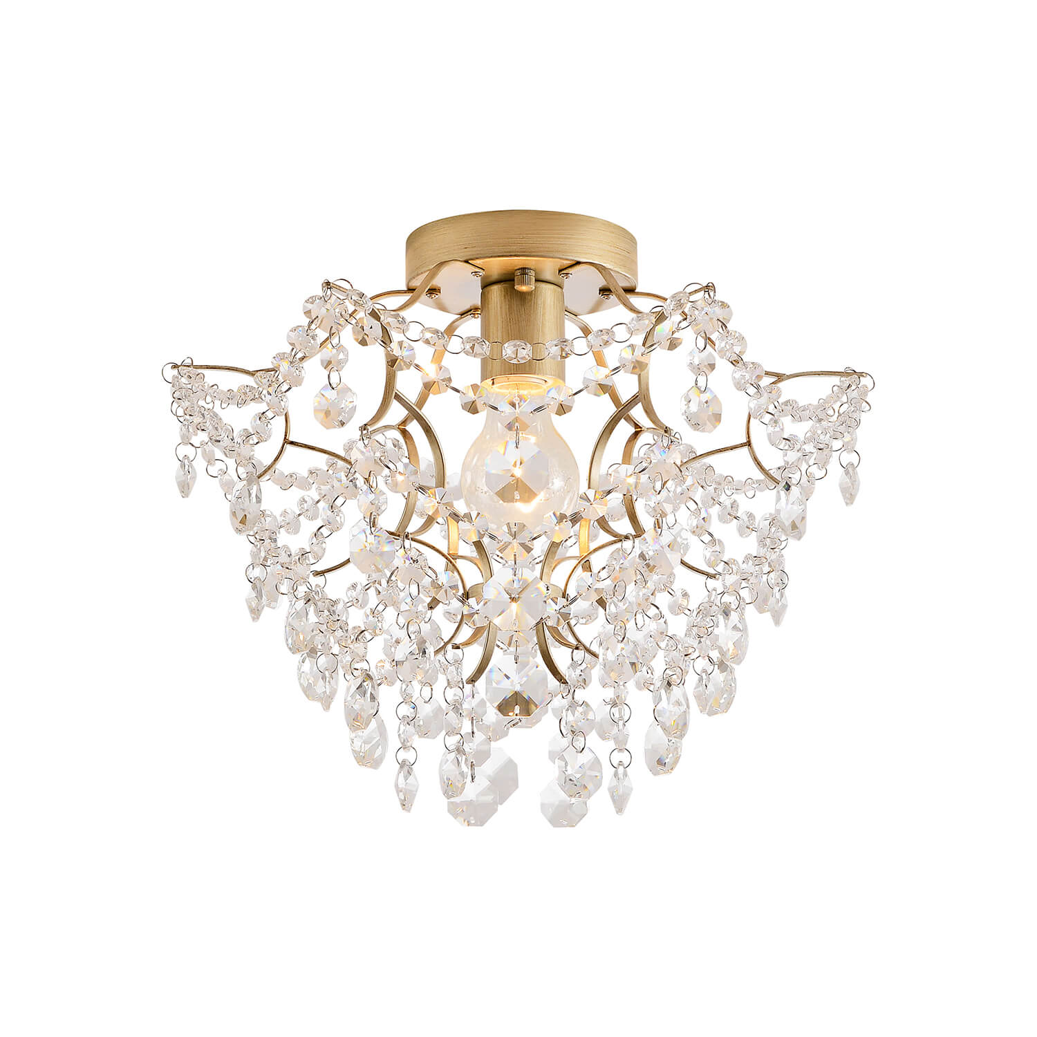 Dalia Single Light Mini Crystal Flush Mount LJ-3305-HKA