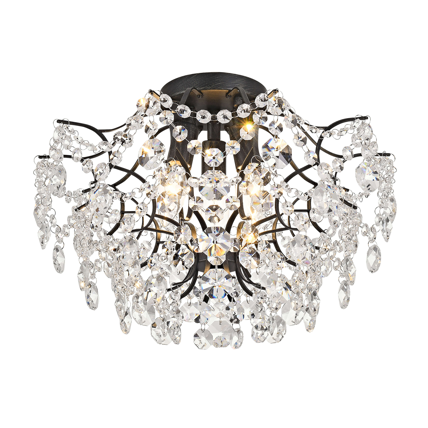 Dalia Elegant Indoor 3-light Crystal Flush Mount LJ-4295-MAT