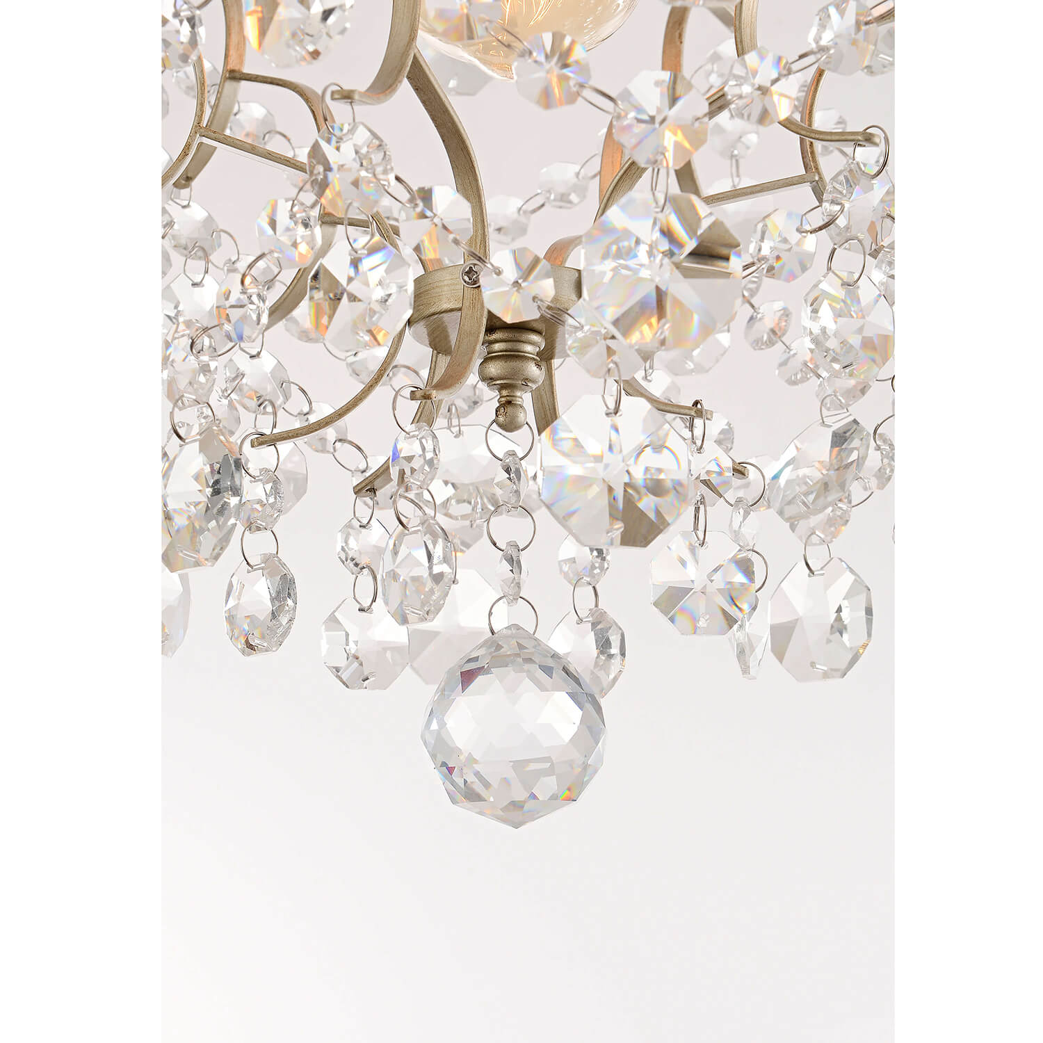 Dalia Brushed Silver-ish Champagne Single Light Mini Chandelier LJ-7900-CHK