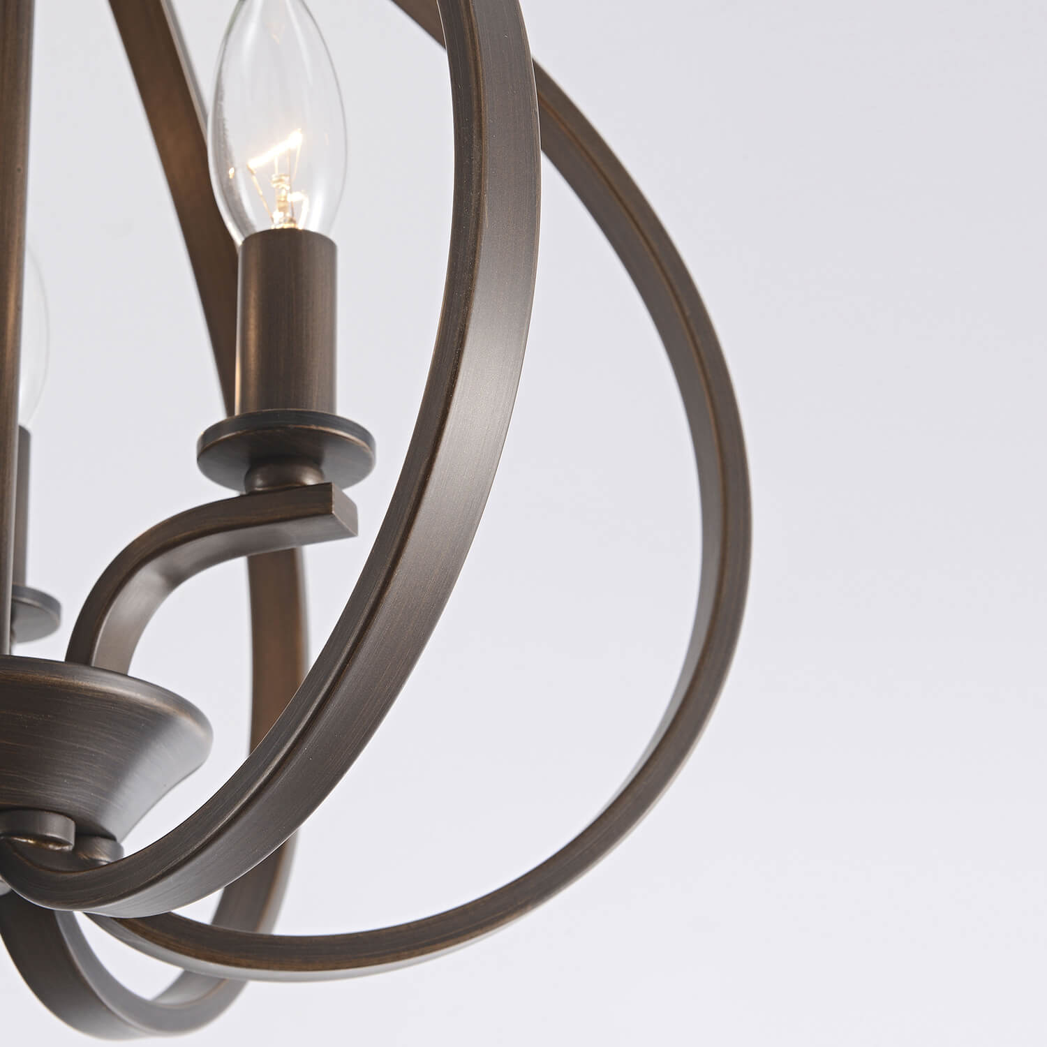 Mabel 3-light Contemporary Flush Mount Chandelier - Bronze LJ-9316-PYW