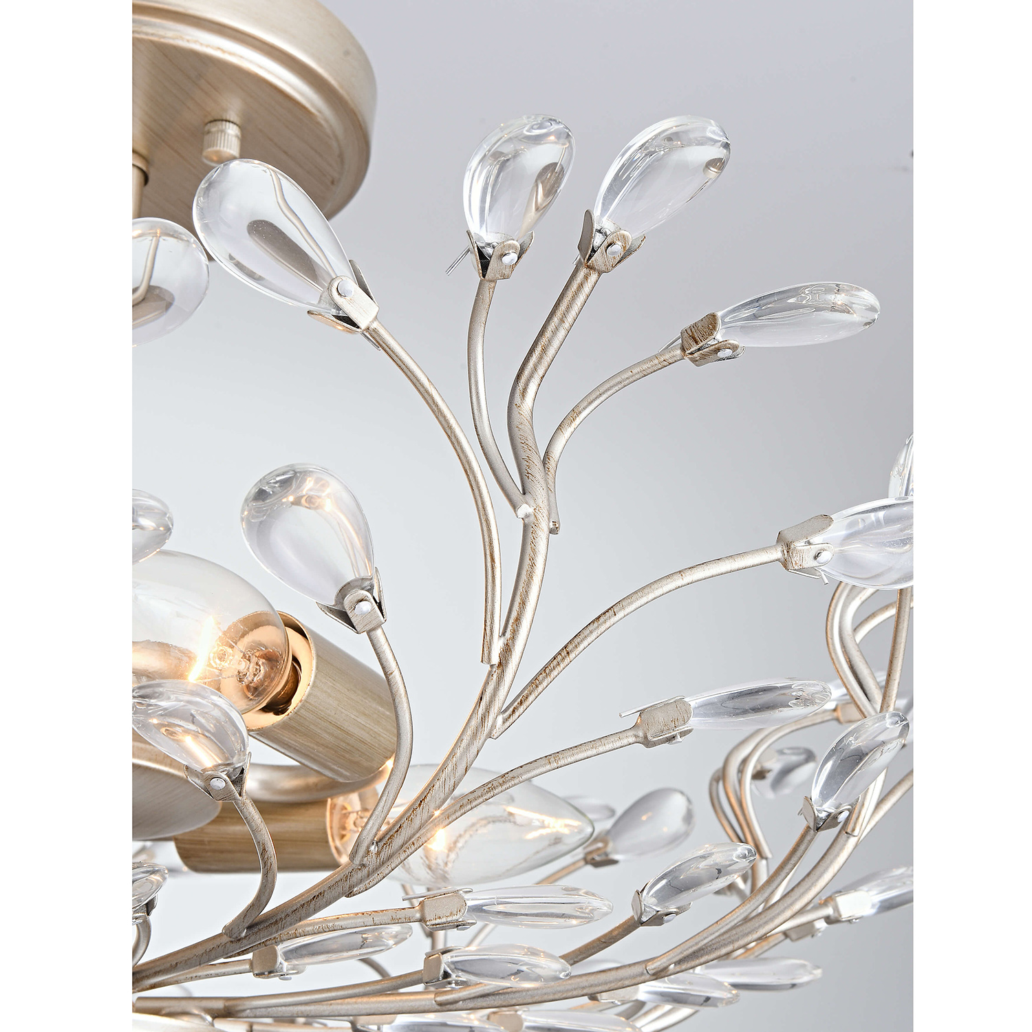 Flavia 4-light Crystal Beaded 9-Branch Semi-Flush Mount LJ-9661-ZZE