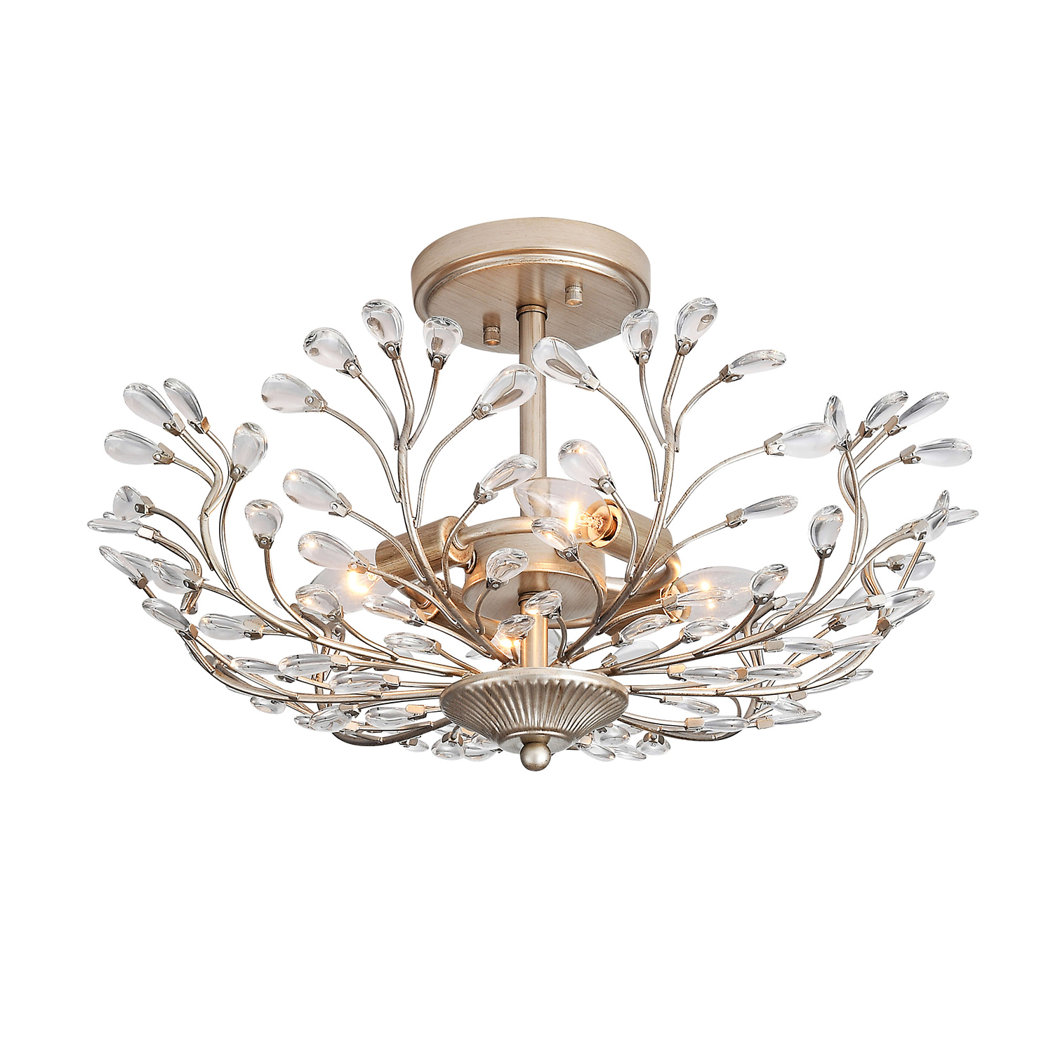 Flavia 4-light Crystal Beaded 9-Branch Semi-Flush Mount LJ-9661-ZZE