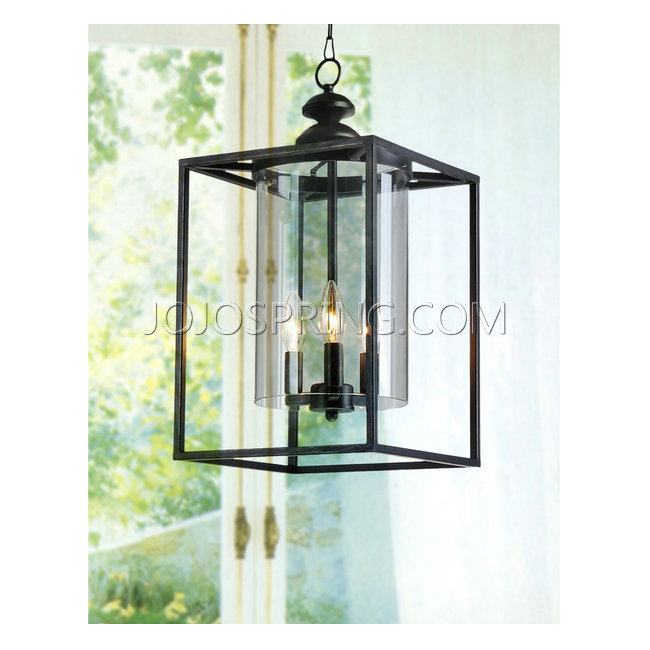 la pedriza antique black finish glass chandelier